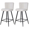 2x Barstools Kitchen Breakfast Bar Stool Teddy Fleece Padded Seat Counter Chair