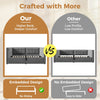 Daybed Upholstered Bed 3ft Single Sofa Bed with Storage, Velvet Grey 90 x 190 cm