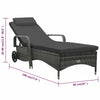 Lounger with Garden Patio Pool Day Bed Wicker Armchair Reclining Chair K6D1