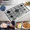 Gas Hob 5 Burners 76cm Stainless Steel Kitchen Built in Gas Cooktop For NG/LPG