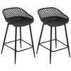 2x Bar Stools Home Breakfast Kitchen Pub Counter Chair with Footrest & Backrest