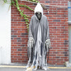 Men's Halloween Scream Horror Ghost Face Mask Hooded Costume Cosplay Fancy Dress