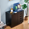 3/5 Drawer Mobile Filing Cabinets Printer Stand Pedestal Lockable Office Cabinet