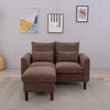 Panana 2 Seats Loveseat Couch Sofa Ottoman Upholstered Furniture for Small Space