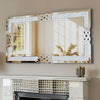 Crushed Diamond Wall Mirror 100x70cm Large Crystal Silver Sparkly Full Length