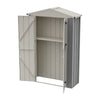 Small Garden Shed Metal Storage Box Outdoor Tool House Apex Roof Lockable 2 Door