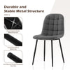 4PCs Folk Designer Velvet Dining Chairs Metal Legs Chairs Dining Room Kitchen