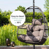 Hanging Rattan Egg Chair With Stand Swing Foldable with Cushion Outdoor/ Indoor