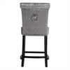 Crushed Velvet Stud Bar Stool Cafe Kitchen Barstool Dining Chair Knocker Back