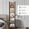 6Tier Industrial Corner Shelf Freestanding Tall Corner Storage Bookshelf Furnitu