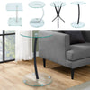 Sofa Side Table With Tempered Glass Top Living Room Furniture Coffee Tea Tables