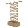 Wooden Trellis Planter, Raised Garden Bed for Climbing Plants, Natural