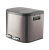 Kitchen Rubbish Recycling Pedal Bin 20l 30L 2 Waste Compartment Hands-Free