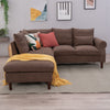 L-Shaped Corner Sofa, Sectional Couch with Built-in USB Port Chaise