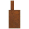 Fire Pit with Chimney 60x40x96 cm Weathering Steel