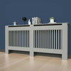 92cm Tall Radiator Cover White Grey Traditional MDF Wood Cabinet Grill Cover