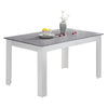 Rectangular Kitchen Dining Table Wooden Table 4-6 Seats Family Party Table White