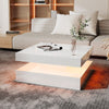 Gloss LED Coffee Table High Square Coffee Table Modern Living Room Furniture New