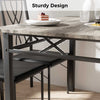 Dining Table and Chairs Set - 1 Dining Table 4Chairs MDF - Patio Garden Kitchen