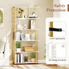 Freestanding Display Rack Storage Shelf with 2 Anti-tipping Kits-White