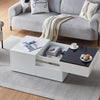 High Gloss Coffee Table Rectangular Living Room 3 Drawers Hidden Storage