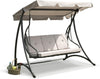 Florian 3 Seat Swing Hammock Charcoal & Light Grey Fast Free Delivery