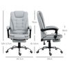 Home Office Chair High Back Computer Chair with Swivel Wheels Light Grey