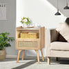 Rattan Bedside Cabinets With Natural Cane Side Tables For Living Room Bedroom