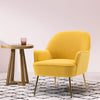 Armchair Accent Tub Chair Yellow Velvet Sofa Metal Legs Living Bedroom Furniture