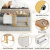 Square Nesting Coffee Table Set of 2 End Tables with Drawers Storage Side Table