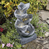 Solar Powered Water Feature Outdoor Fountain Garden Ornament LED Statue Lights