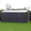12 x 10ft Metal Garden Shed Pent Roof With Free Foundation Base Storage House UK