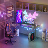 L Shaped Gaming Desk RGB Light Standing Desk Rising Sit Stand Up Corner PC Table