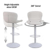 Ralex-chair Bar Stools Set of 2, PU Leather Counter Height Barstools with Back