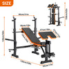 Multi Function Weight Bench Adjustable Training Gym Fitness Lifting Barbell Rack