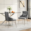 Velvet Dining Chairs Metal Legs Living Room Kitchen Accent Chair Seat w/ Cushion
