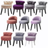 Low Backrest Piano Seat Vanity Makeup Stool Dressing Table Pouffe Fabric Velvet