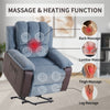 Electric Powered Lift Recliner Sofa Massage Heated Armchairs for Elderly Grey