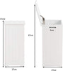 Large Wooden Laundry Bin Storage Basket White Storage Cupboard w/ Lid