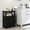 Freestanding Storage Organizer w/ Adjustable Shelf-Black