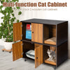 Large Cat Litter Box Enclosure Furniture Wooden Kitty Washroom Hidden Washroom