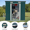 Garden Storage Shed Metal Outdoor Box w/ Base for Backyard Bike Tool 4ft-10ft