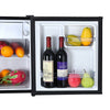 46L Mini Fridge Black Counter Top Small Refrigerator Drinks Cooler Home Office