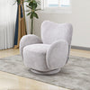 Modern Chenille Swivel Lounge Sofa Chair Single Padded Seat 360° Rotary Chair