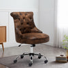 Faux Leather Office Chair Vintage Computer Desk Chair Swivel Adjustable Height