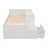 Single Bed 3ft Solid Wood Kids Bed with Desk and Drawers Bed Frame with Storage