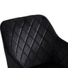 Set of 2 Armchairs Dining Chairs with Arms Velvet PU Faux Leather Chairs Kitchen
