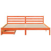 Bed Frame with Drawers Wax Brown 180x200 King Solid Wood Pine V3U2