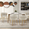 Upholstered Dining Chair Set of 2 Velvet Modern Chair w/Curved Backrest
