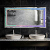 120x60 Crushed Crystal LED Wall Mirror RGB Light Stunning Sparkle Lighted Mirror